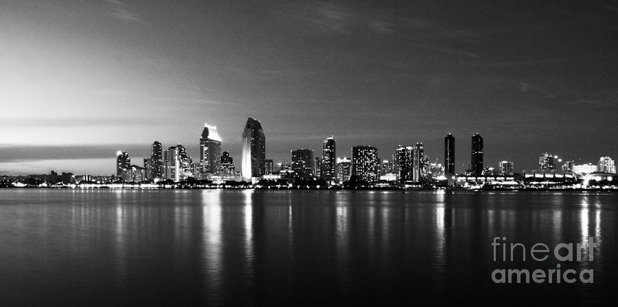 San Diego Photograph - San Diego Reflections BW by Mel Steinhauer