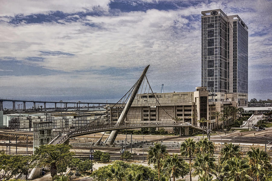 San Diego Skybridge  Digital Art by Photographic Art by Russel Ray Photos