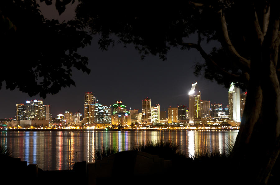 San Diego Skyline Framed 1 Photograph by Lee Kirchhevel