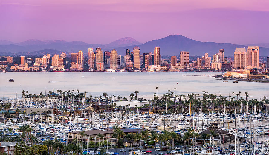 San Diego Sundown - San Diego Skyline Photograph Photograph by Duane Miller