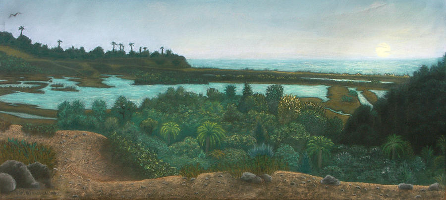 San Elijo Lagoon Pastel by Michael Heikkinen