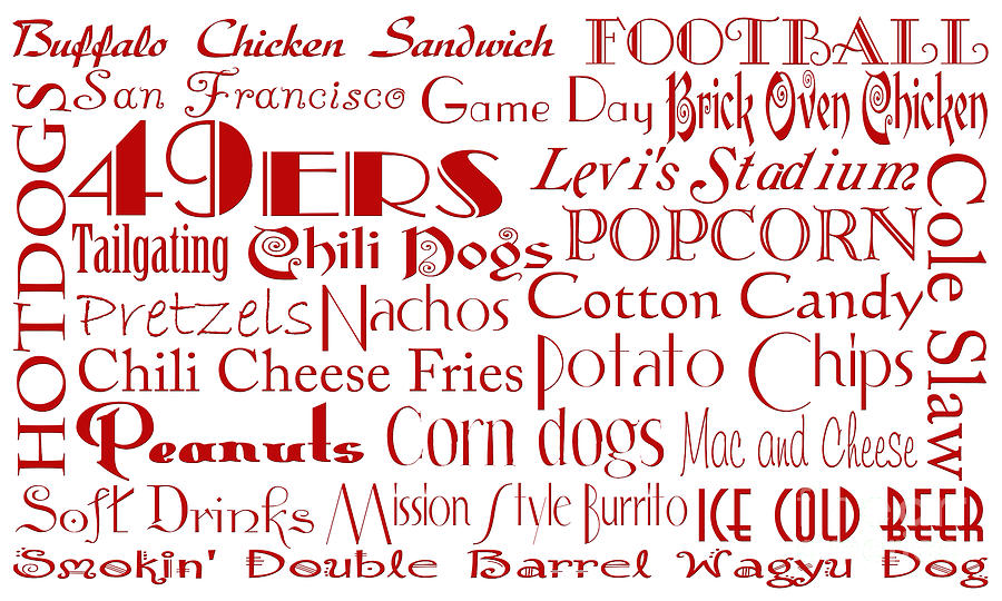 San Francisco 49ers Game Day Food 1 Digital Art by Andee Design