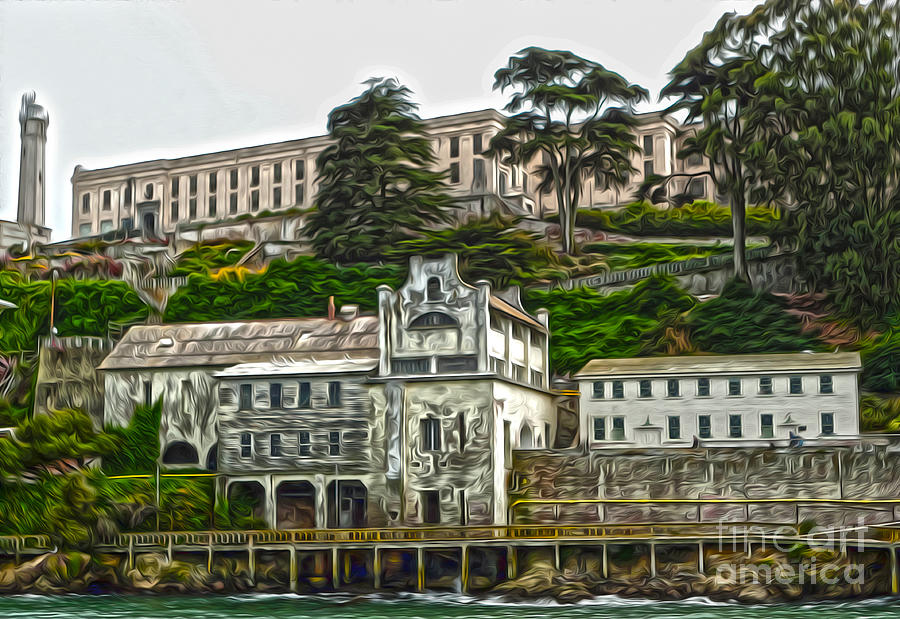San Francisco Painting - San Francisco - Alcatraz - 05 by Gregory Dyer