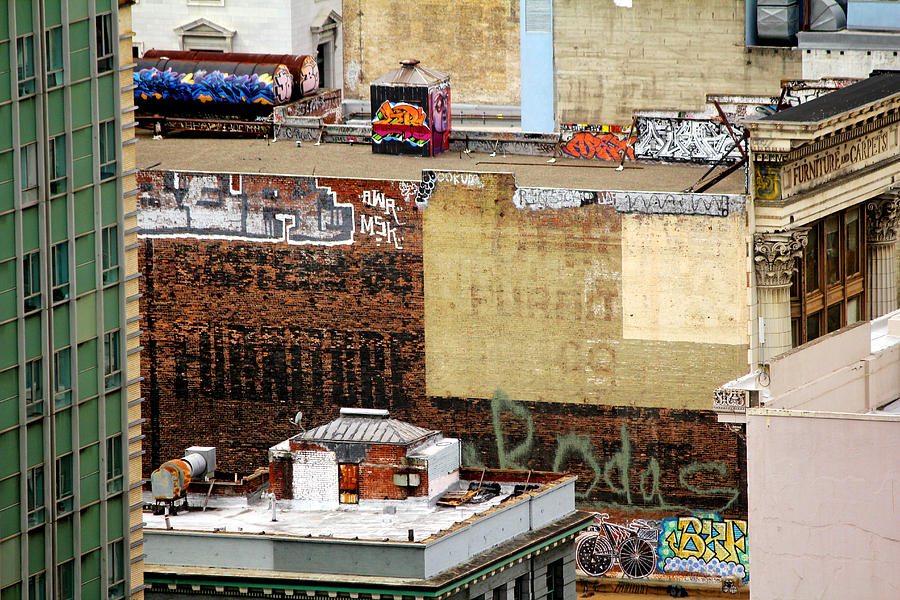 San Francisco Photograph - San Francisco Backstage Graffiti by Cedric Darrigrand