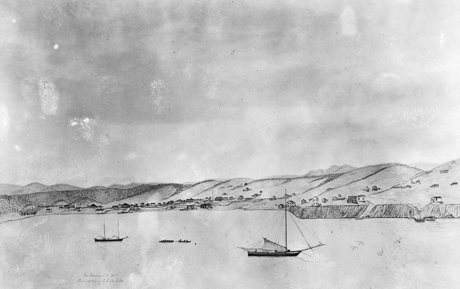 San Francisco Bay, 1848 Painting by Granger