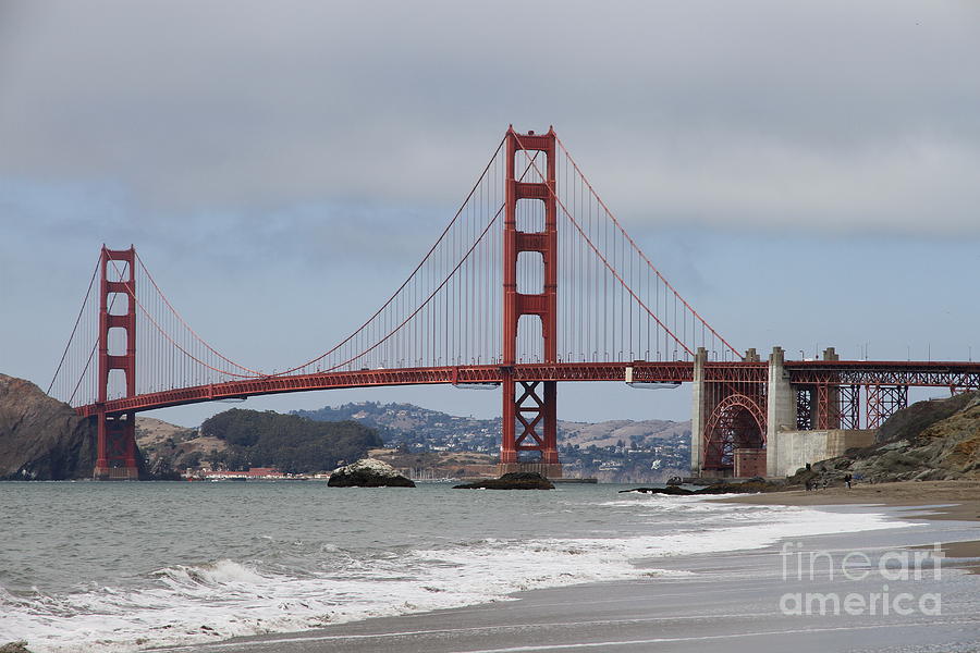 San Francisco Bay And Golden Gate Bridge Photograph by Christiane Schulze Art And Photography