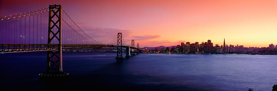 San Francisco Bay At Sunset Photograph by Panoramic Images