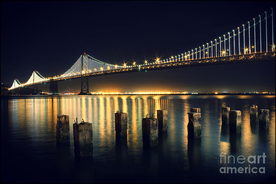 San Francisco Photograph - San Francisco Bay Bridge Illuminated by Jennifer Ramirez