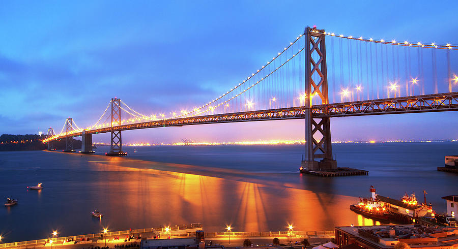 San Francisco Bay Bridge Panorama Photograph by Christopher Chan