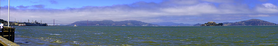 San Francisco Bay Golden Gate Bridge    Alcatraz Panorama Photograph by LeeAnn McLaneGoetz McLaneGoetzStudioLLCcom