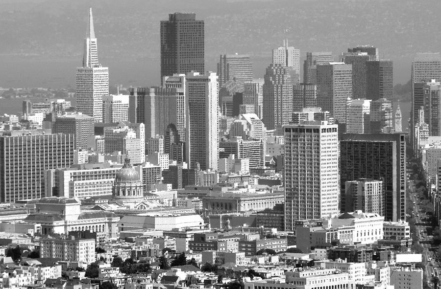 San Francisco Black and White Photograph by Jeff Lowe