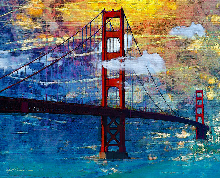 San Francisco Bridge Painting by Rob Smiths