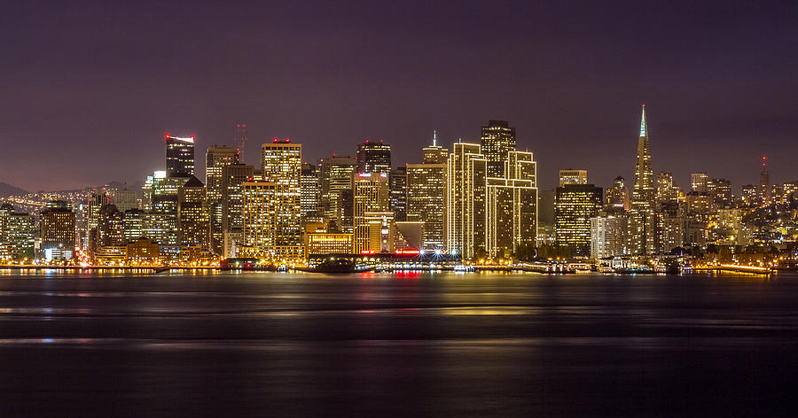 San Francisco city at Night Photograph by Pierre Leclerc Photography