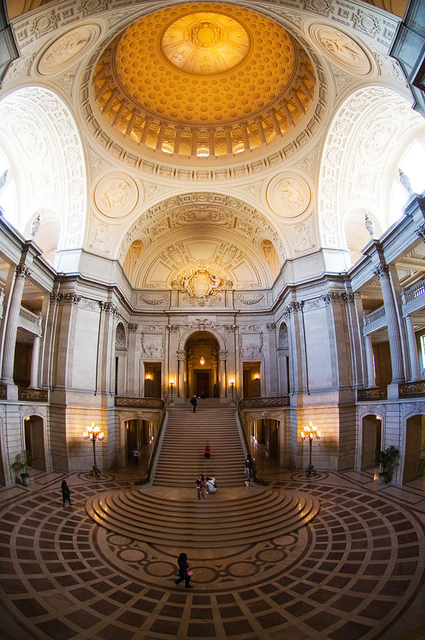 San Francisco City Hall Interior Photograph by Frank Tozier