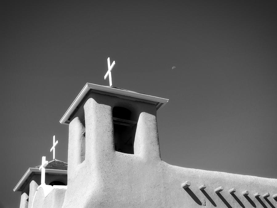 San Francisco De Asis Mission Church And The Moon Photograph