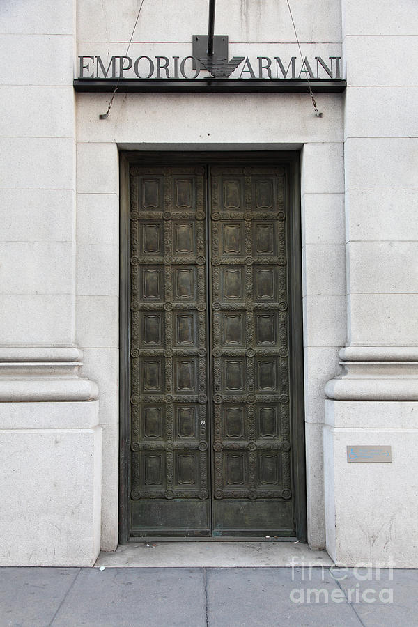 San Francisco Photograph - San Francisco Emporio Armani Store Doors - 5D20538 by Wingsdomain Art and Photography