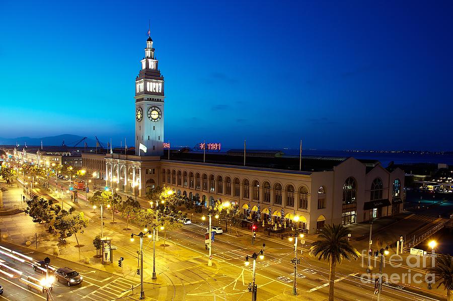 San Francisco Ferry Building on The Embarcadero Photograph by Mel Ashar