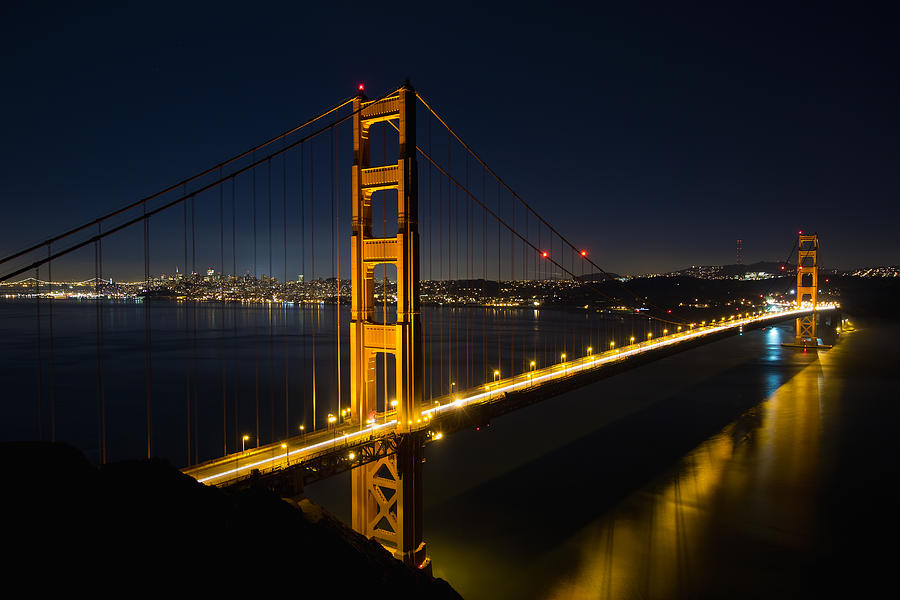 Oakland Photograph - San Francisco Golden Gate Bridge at Blue Hour by Jit Lim