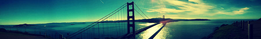 San Francisco Golden Gate Bridge Panoramic view Photograph by Patricia Awapara