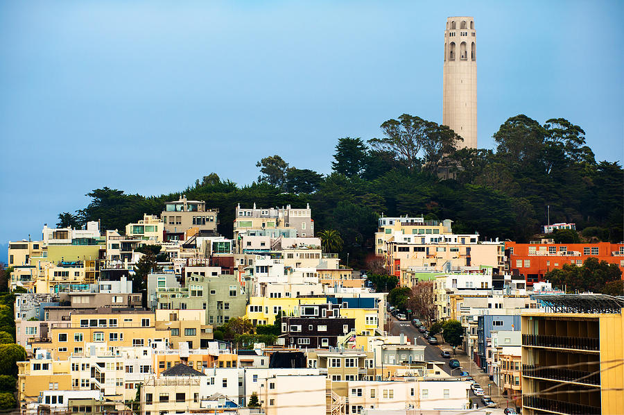 San Francisco California Hills and Coit Tower Photograph by Gregory Ballos