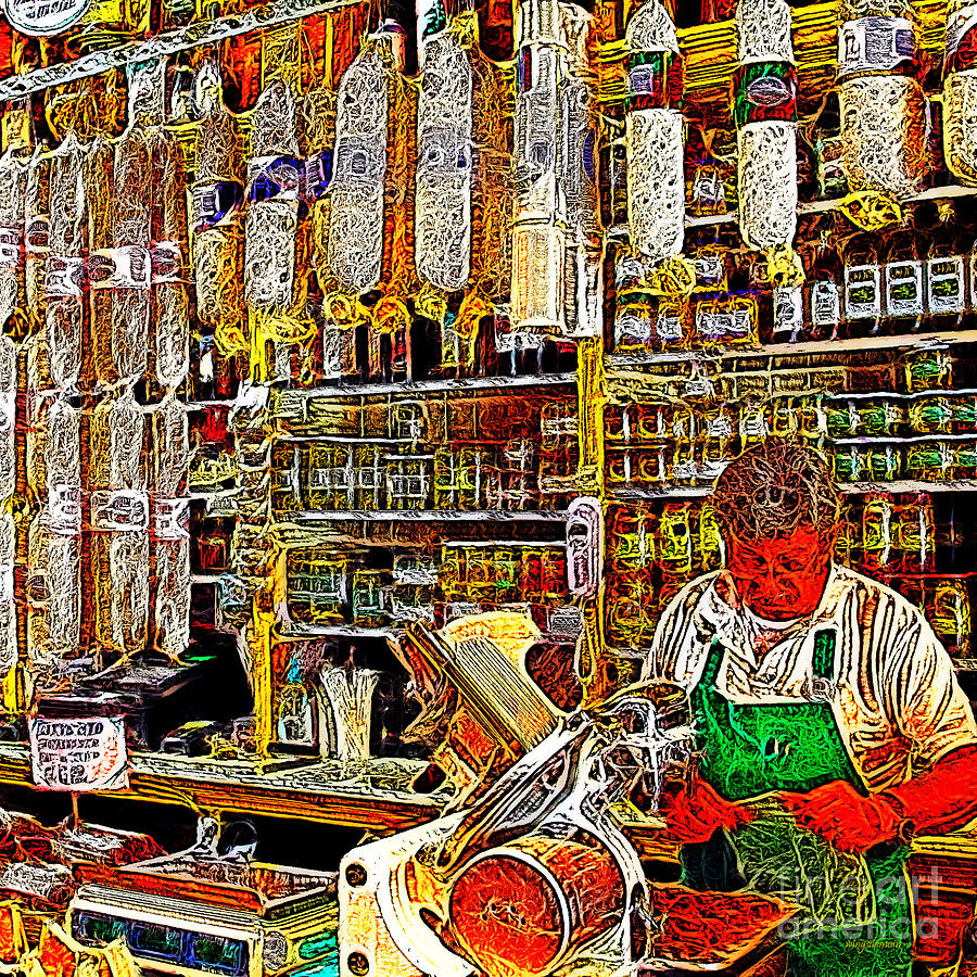 San Francisco North Beach Deli 20130505v2 square Photograph by Wingsdomain Art and Photography