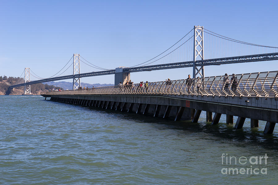 San Francisco Pier 14 At The Bay Bridge on The Embarcadero DSC01781 Photograph by Wingsdomain Art and Photography