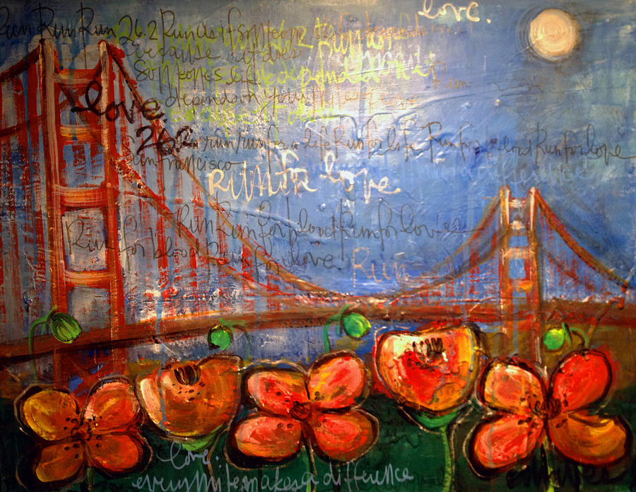 San Francisco Poppies for LLS Painting by Laurie Maves ART