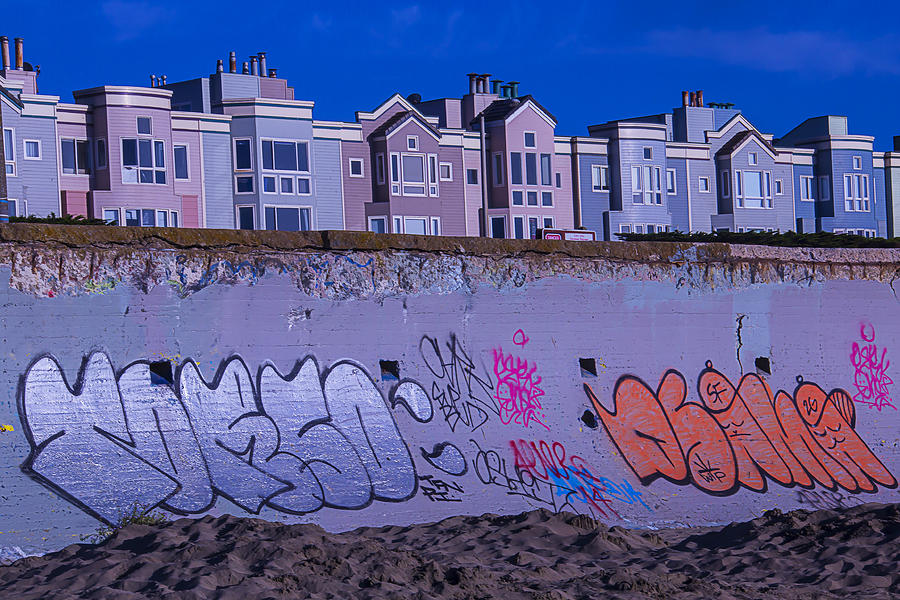 Unique Photograph - San Francisco Sea Wall by Garry Gay