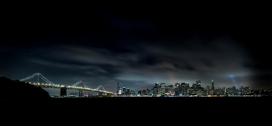 San Francisco Skyline By Night Photograph by Krzysztof Hanusiak Photography