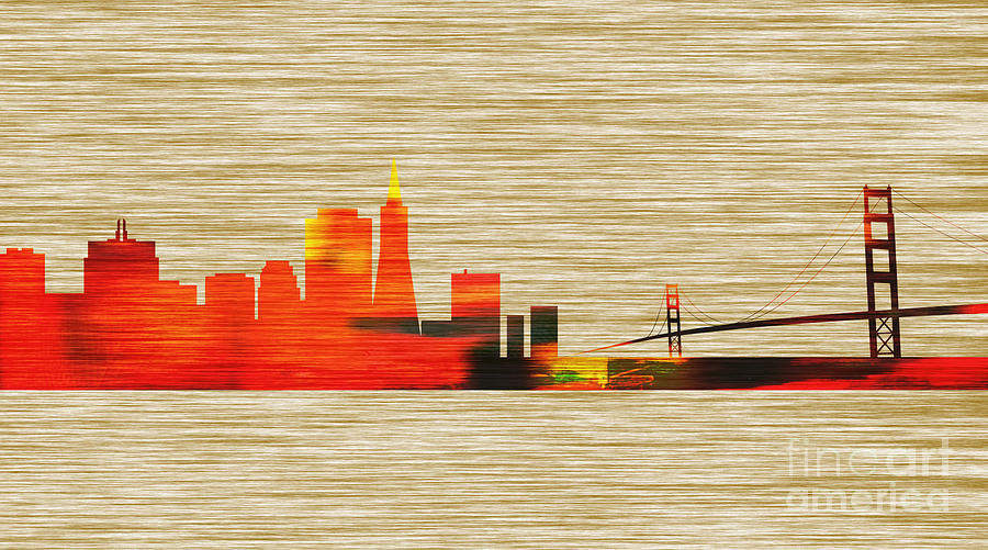 San Francisco Skyline Mixed Media by Marvin Blaine