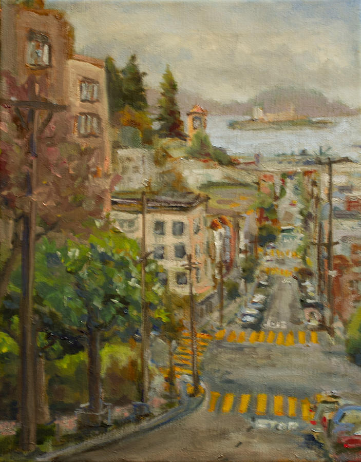 San Francisco Street Painting by Margaret Elliott