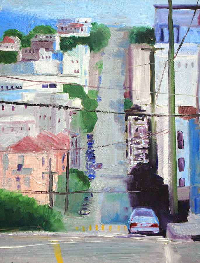 San Francisco Street Scene Painting by Nancy Merkle