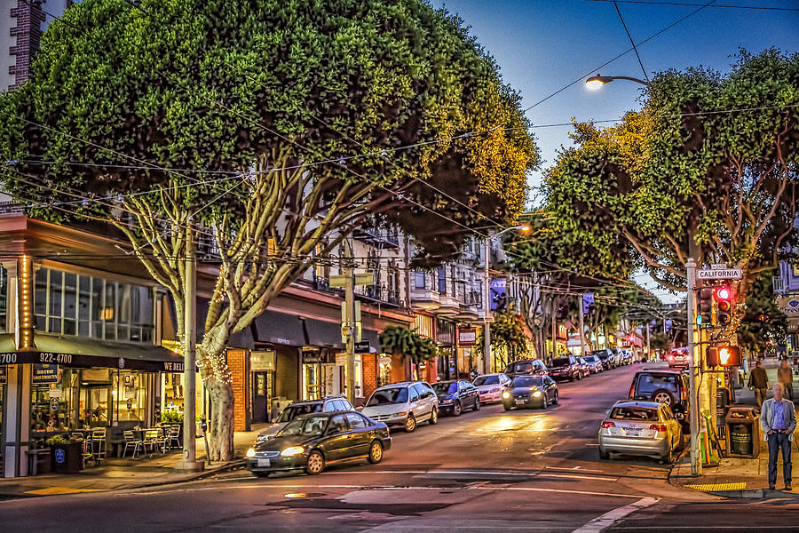 HDR effect - San Francisco street Photograph by Sue Leonard