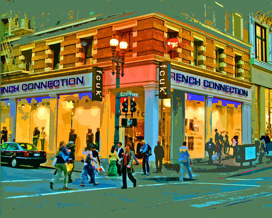 San Francisco Street Tourists Digital Art by Joseph Coulombe