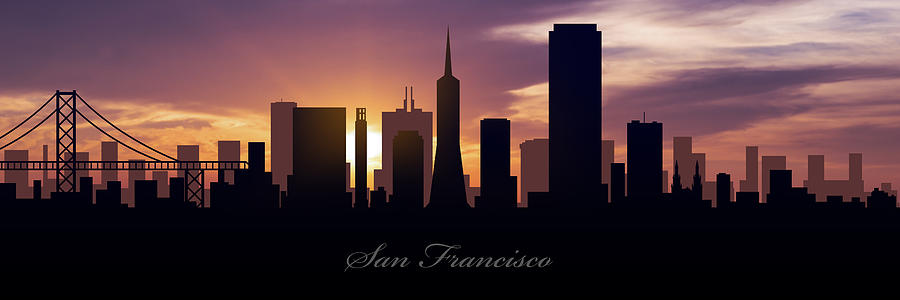 San Francisco Sunset Drawing