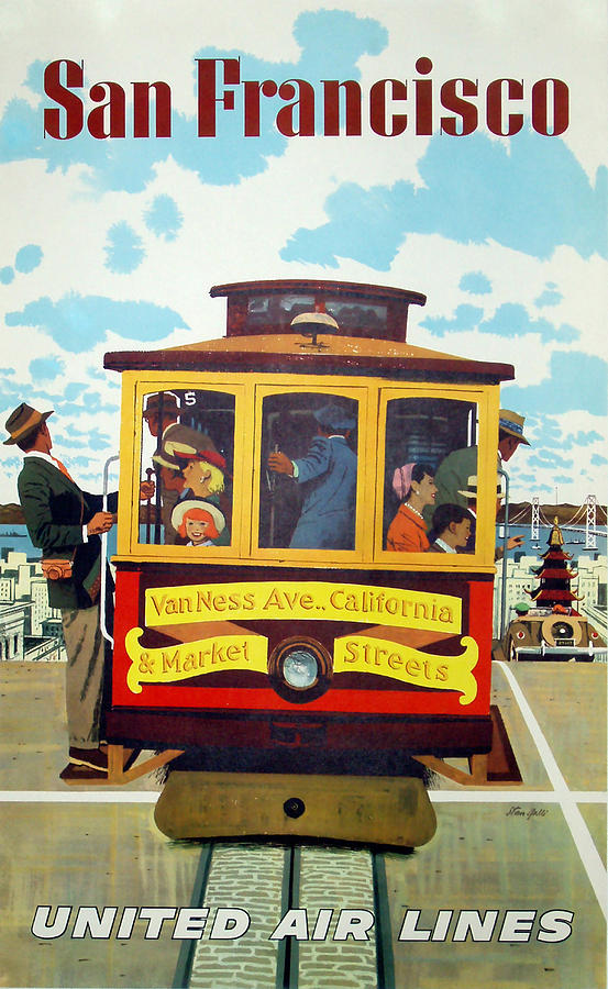 San Francisco Trolley Mixed Media by David Wagner