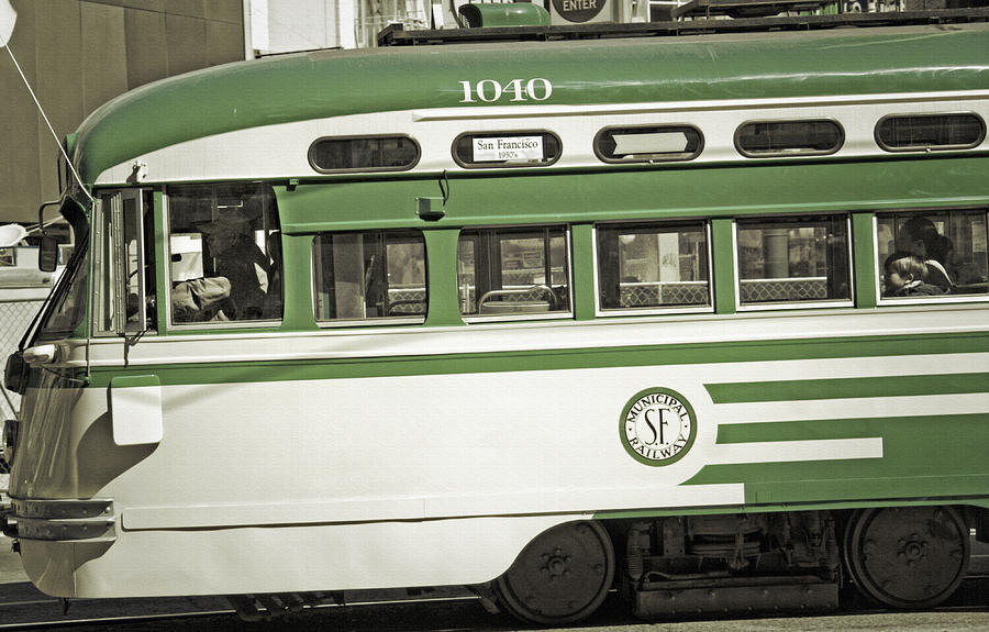 Transportation Photograph - San Francisco Trolley by Steve Ohlsen