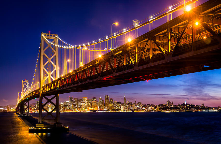 San Francisco - Under the Bay Bridge Photograph by Alexis Birkill