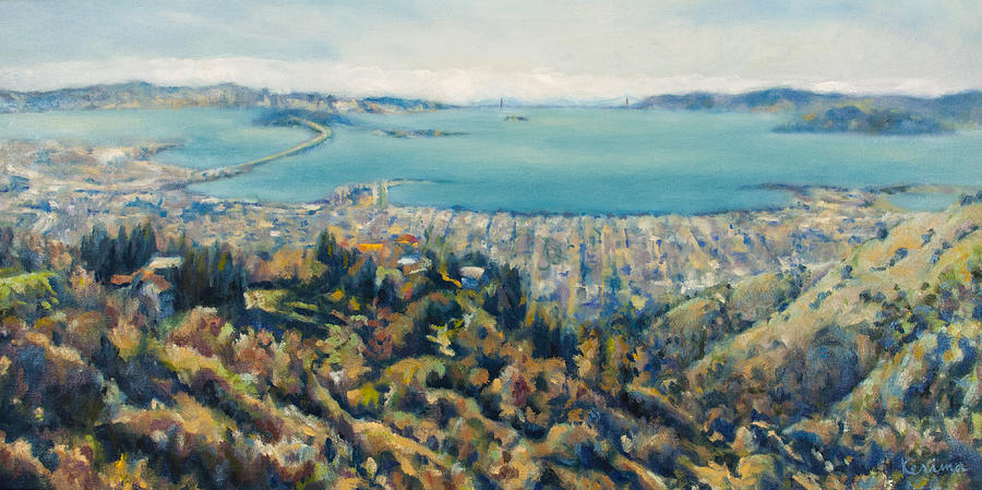 San Francisco View from Berkeley Painting by Kerima Swain