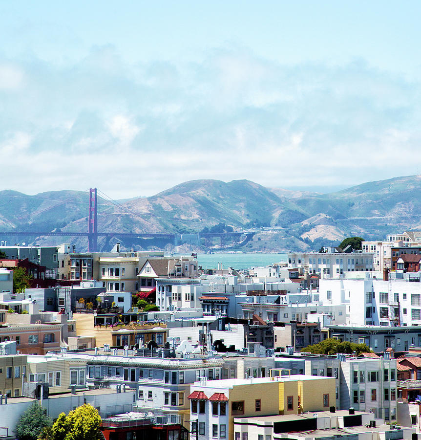 San Francisco With A View Of The Golden Photograph by Elisabeth Pollaert Smith