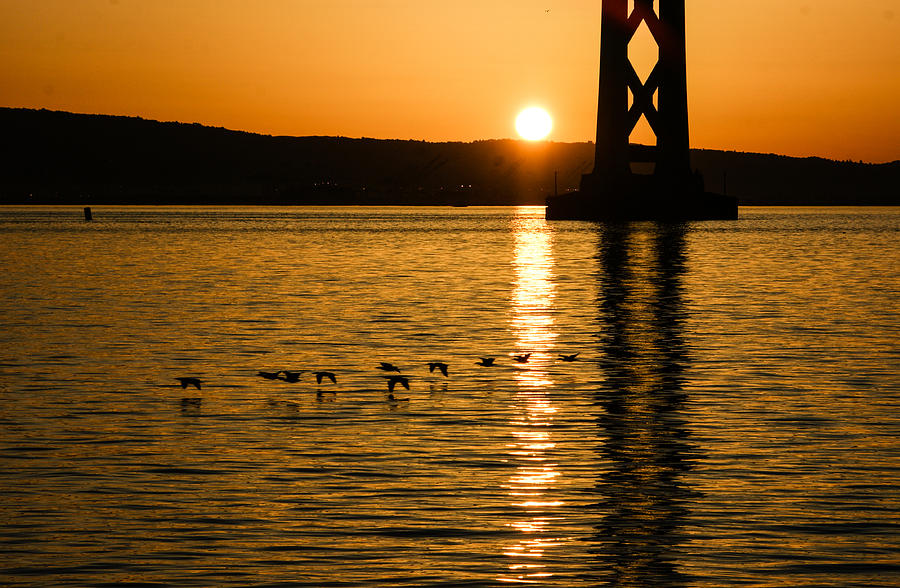 San Francisco Bay Bridge Sunrise Photograph by Georgia Mizuleva