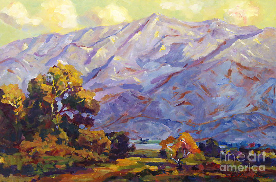 San Gabriel Mountains Painting by David Lloyd Glover