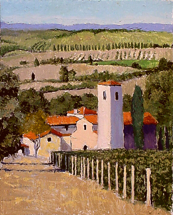 San Gimignano Painting by David Zimmerman