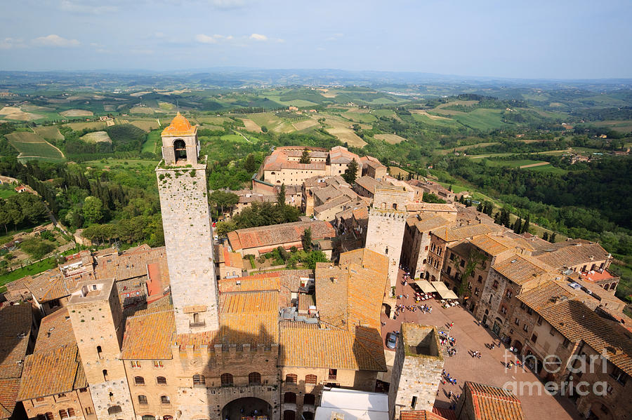 San Gimignano from the top of a tower Photograph by Matteo Colombo