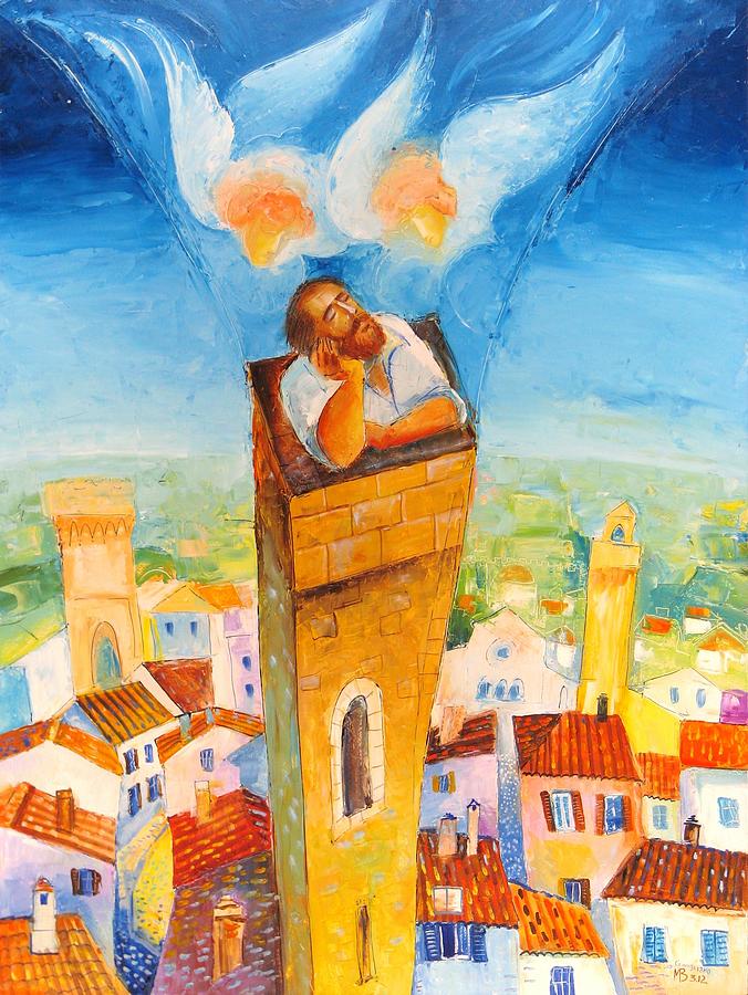 San Gimignano   Painting by Mikhail Zarovny