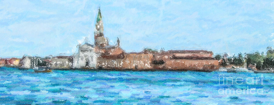 San Giorgio Maggiore Venice Italy Digital Art by Liz Leyden