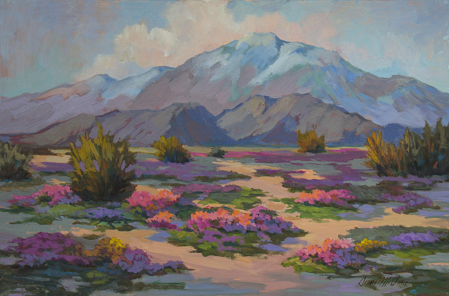 San Jacinto and Verbena Painting by Diane McClary