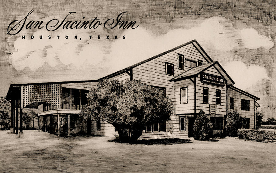 Vintage Photograph - San Jacinto Inn 1916-1987 Vintage Postcard by Connie Fox