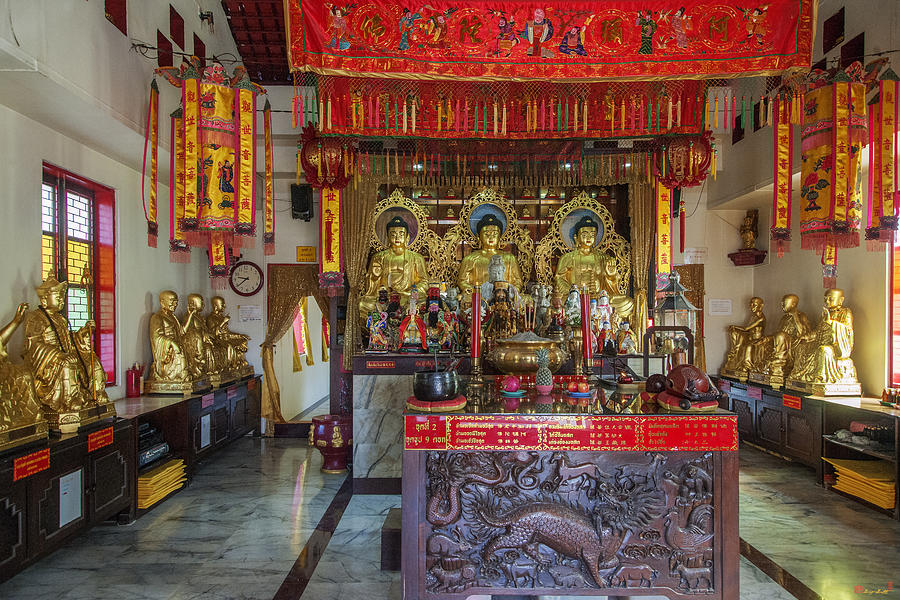 San Jao Cham Cheju Hut Principal Shrine Interior DTHP0475 Photograph by Gerry Gantt