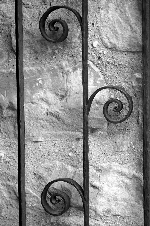 San Jose Gate Detail BW Photograph by Mary Bedy